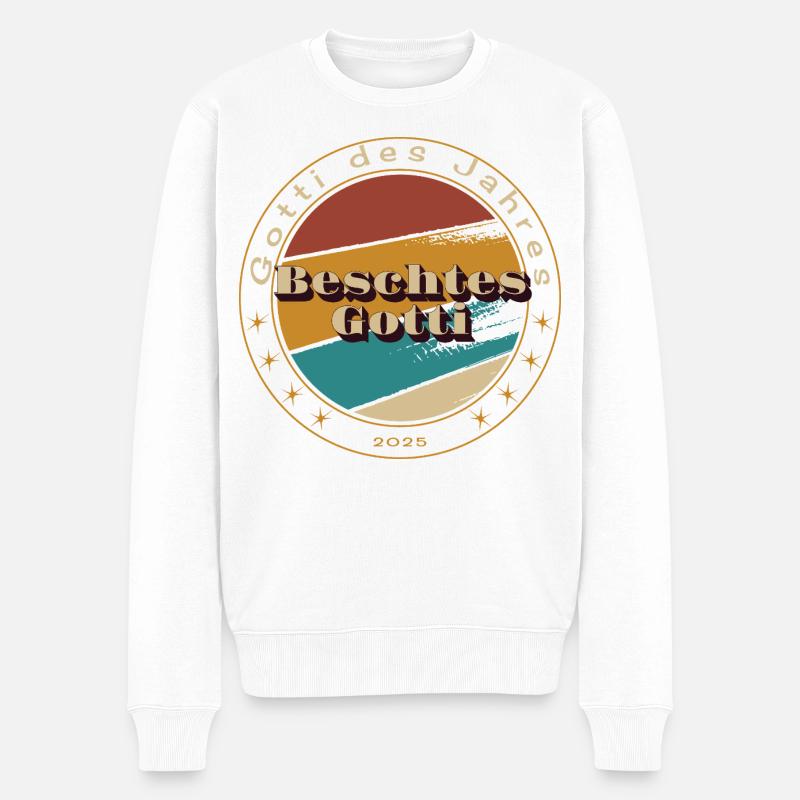 Beschtes Gotti - Männer Premium Bio Pullover - Weiß