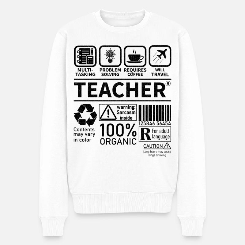 Teacher multi tasking problem solving requires - Men's Premium Organic Jumper - white