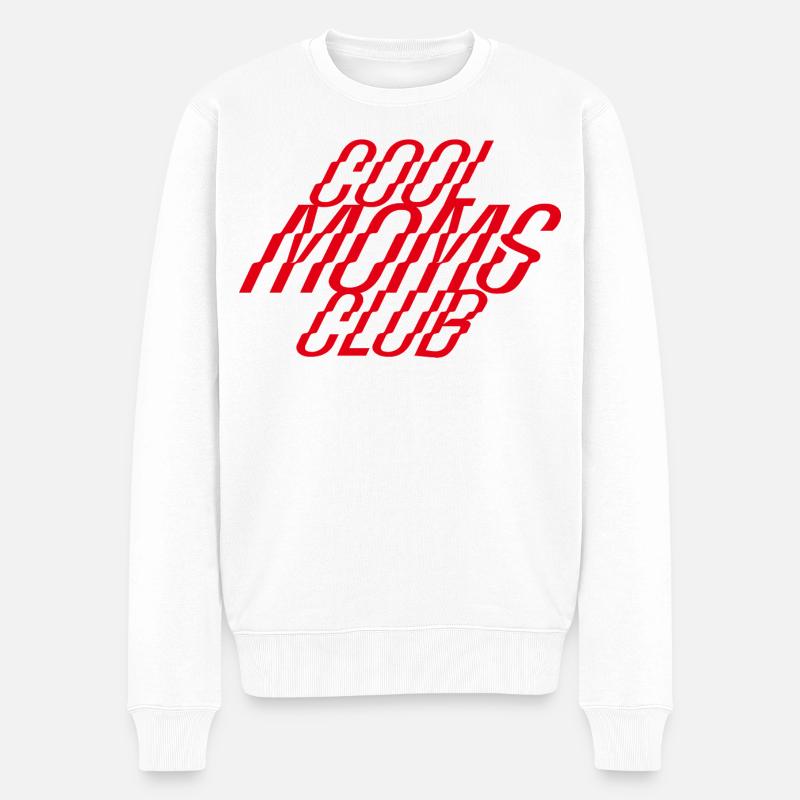 Cool Moms Club – Stylisch & Stark - Männer Premium Bio Pullover - Weiß