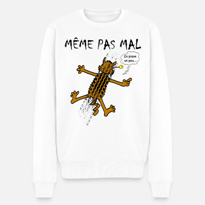 Le chat et ses neuf vies - Pull Premium bio Homme - blanc