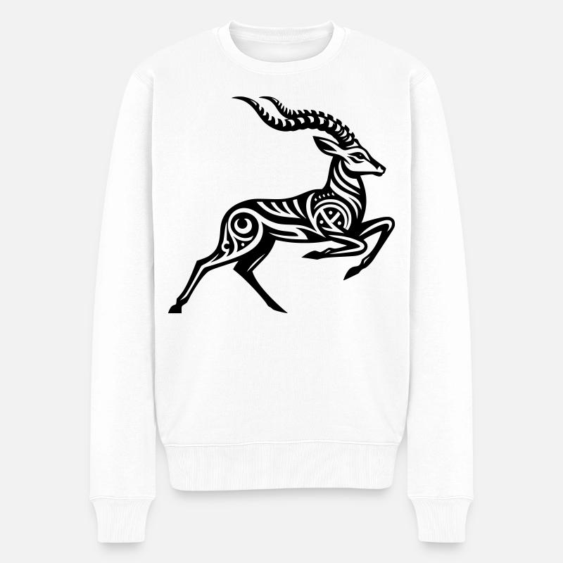 Impala tribal - Pull Premium bio Homme - blanc