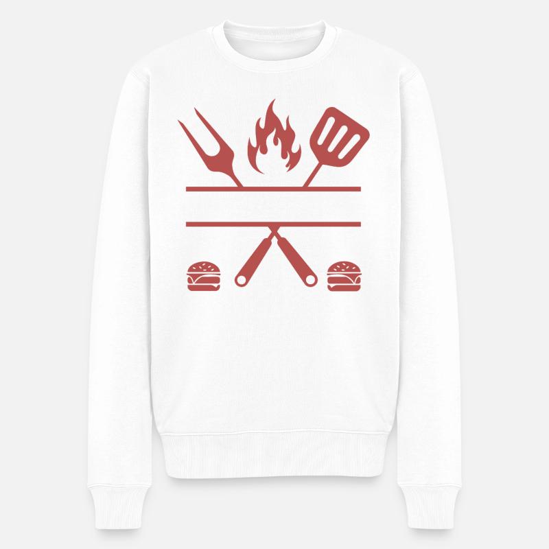 Grill Master BBQ Style - Pull Premium bio Homme - blanc