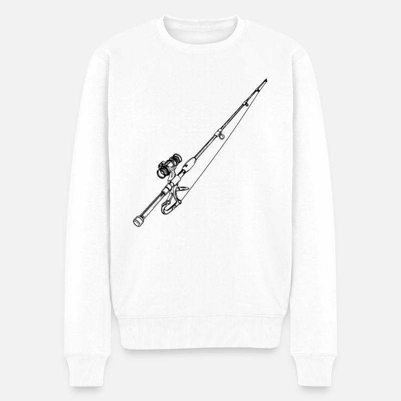 Canne à pêche - Pull Premium bio Homme - blanc