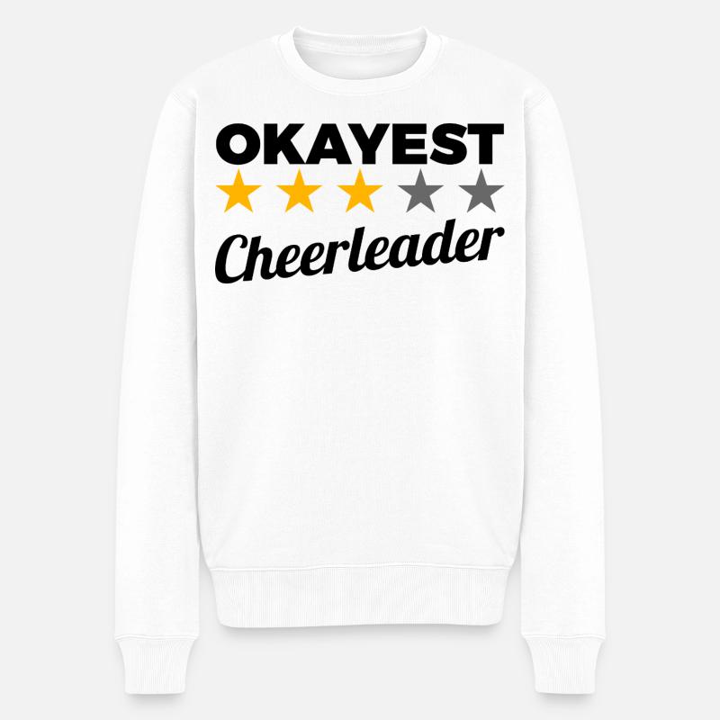 Durchschnittliche Cheerleaderin - Männer Premium Bio Pullover - Weiß