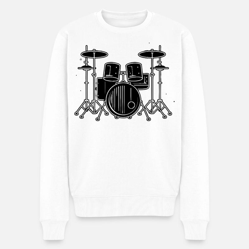 Percussion - Pull Premium bio Homme - blanc