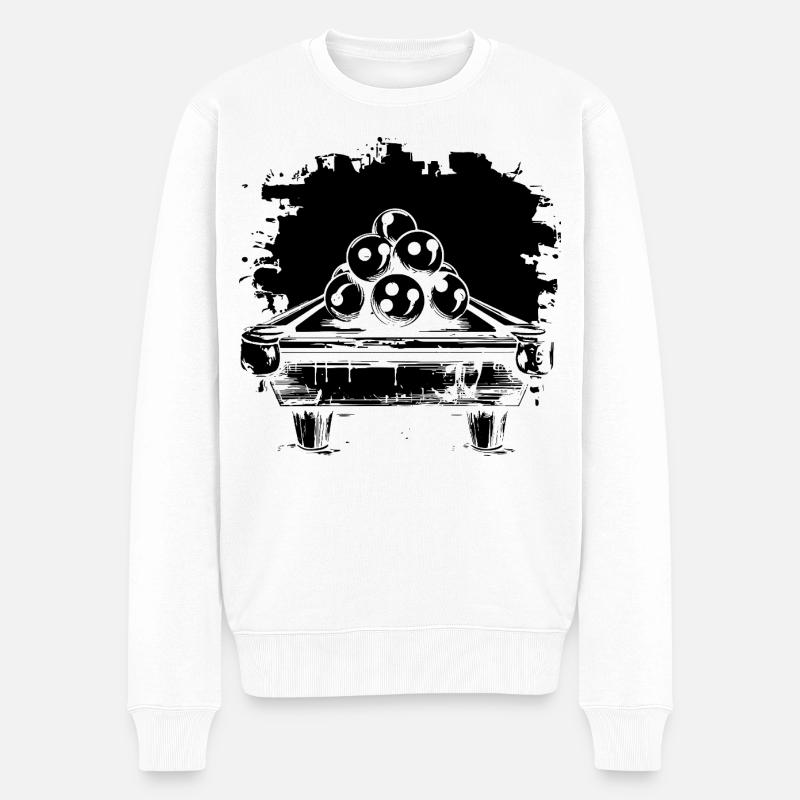 Look BD Billard - Pull Premium bio Homme - blanc