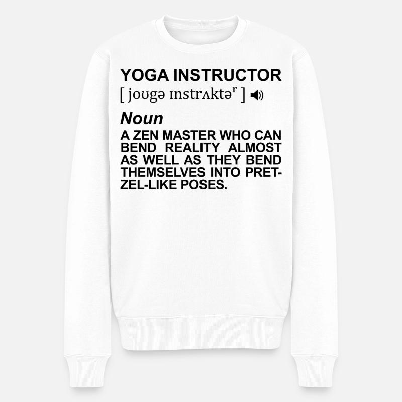 Signification du professeur de yoga - Pull Premium bio Homme - blanc