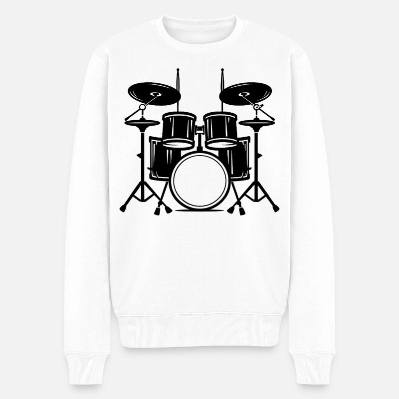 Percussion - Pull Premium bio Homme - blanc