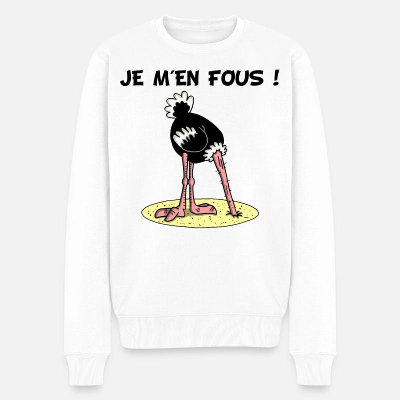 Faire l'autruche - Pull Premium bio Homme - blanc
