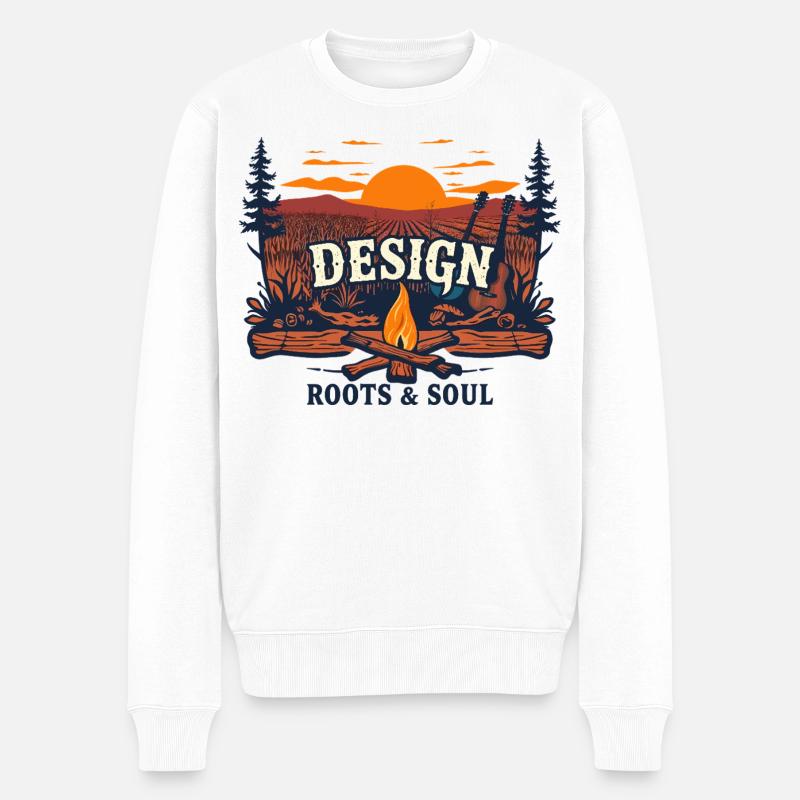 Racines et âme - Pull Premium bio Homme - blanc