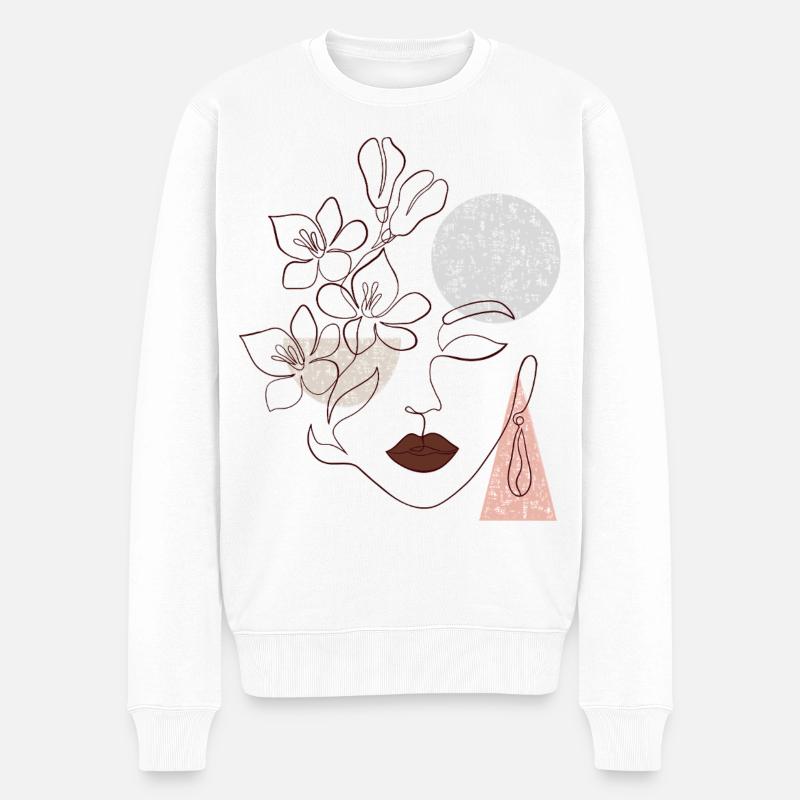 Love and joy - Männer Premium Bio Pullover - Weiß