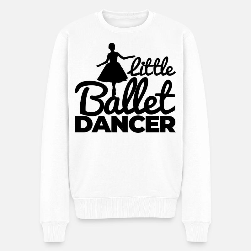 Kleines Ballettmädchen - Männer Premium Bio Pullover - Weiß