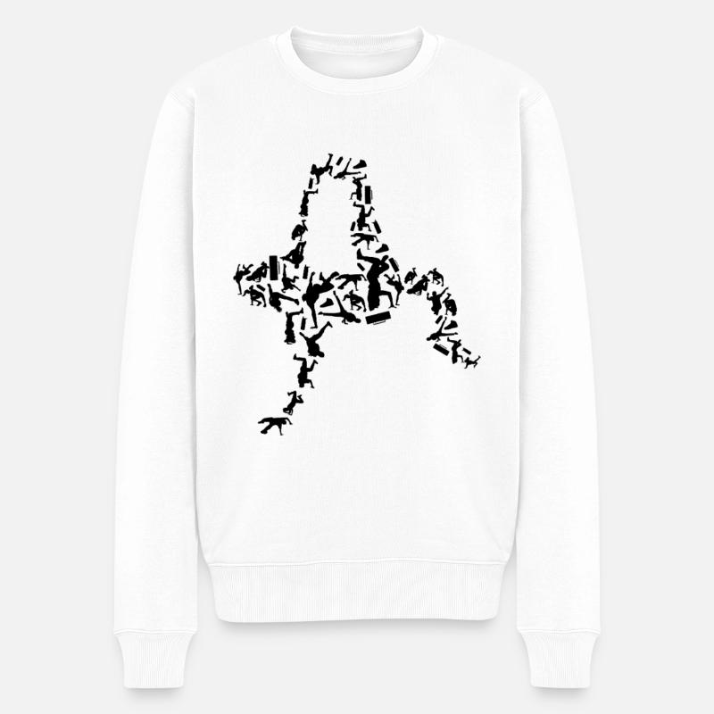 Breakdancer - Pull Premium bio Homme - blanc