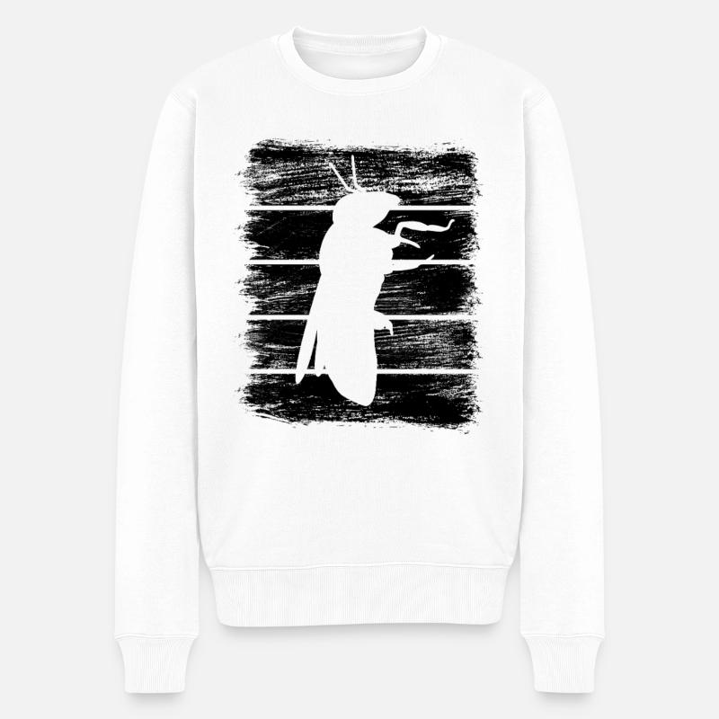 Biene - Männer Premium Bio Pullover - Weiß