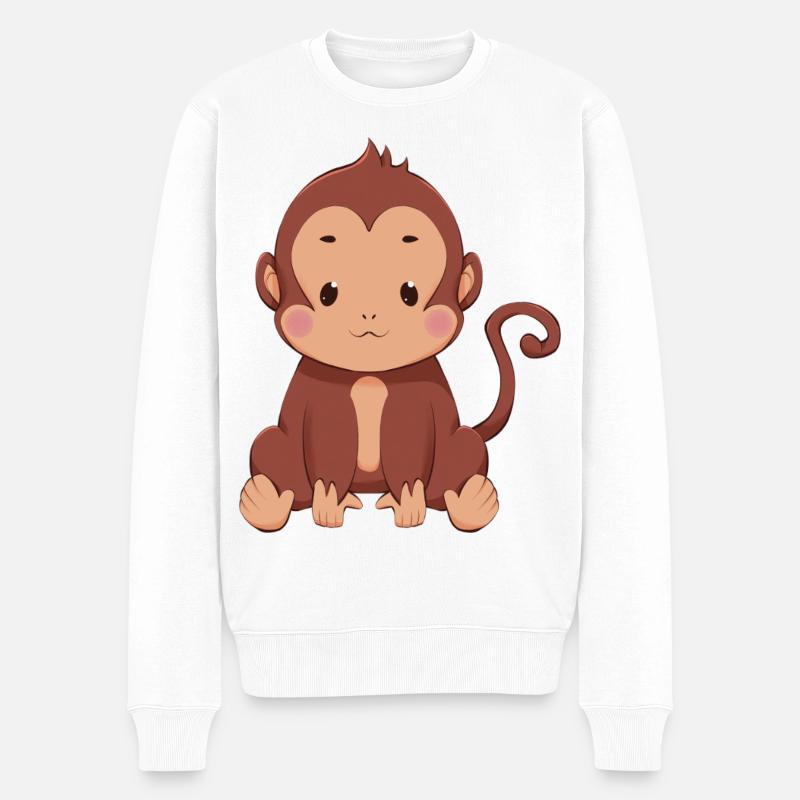 Singe - Pull Premium bio Homme - blanc