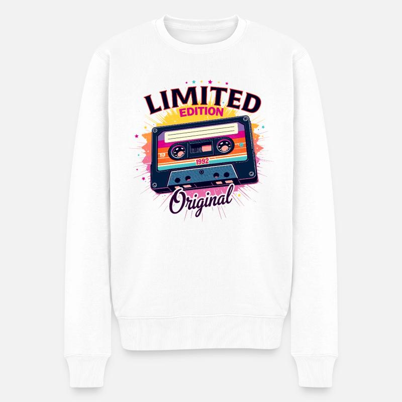 Limitierte Originalkassette 1992 - Männer Premium Bio Pullover - Weiß