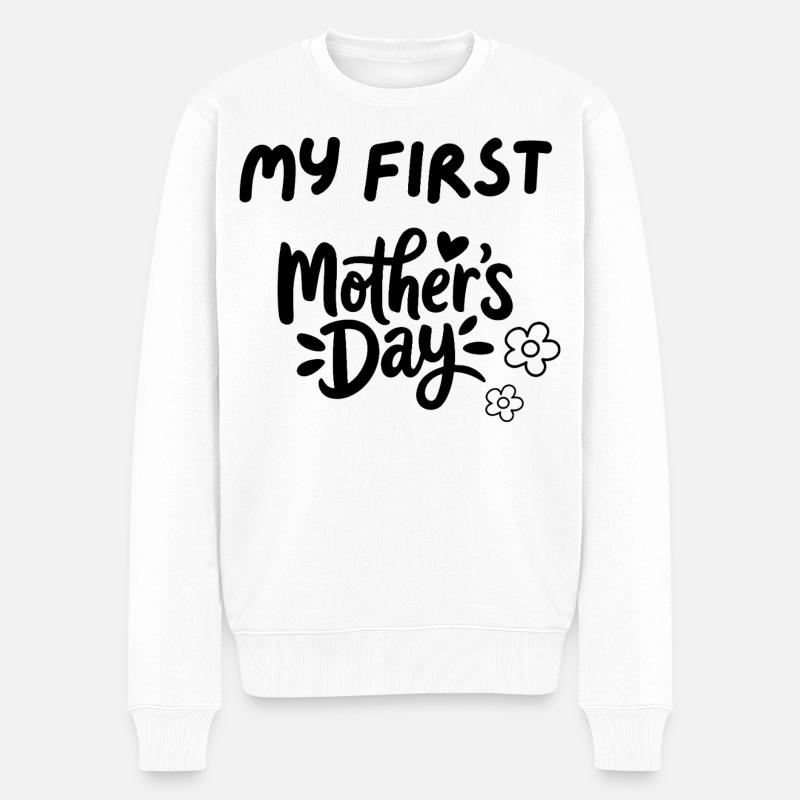my first mothers day - Männer Premium Bio Pullover - Weiß