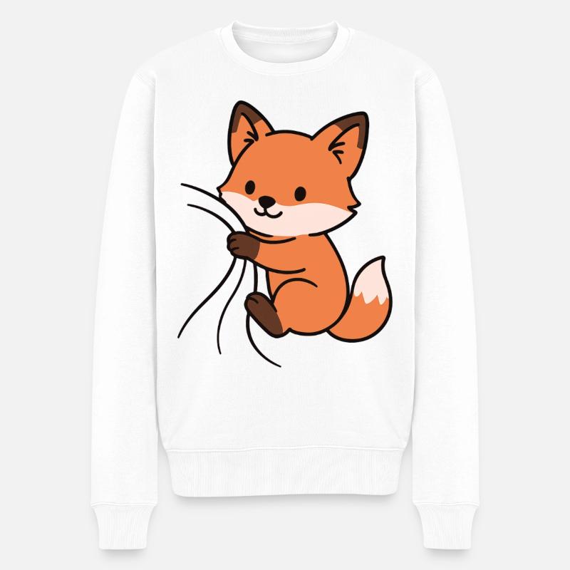 Lieber kleiner Fuchs - Männer Premium Bio Pullover - Weiß
