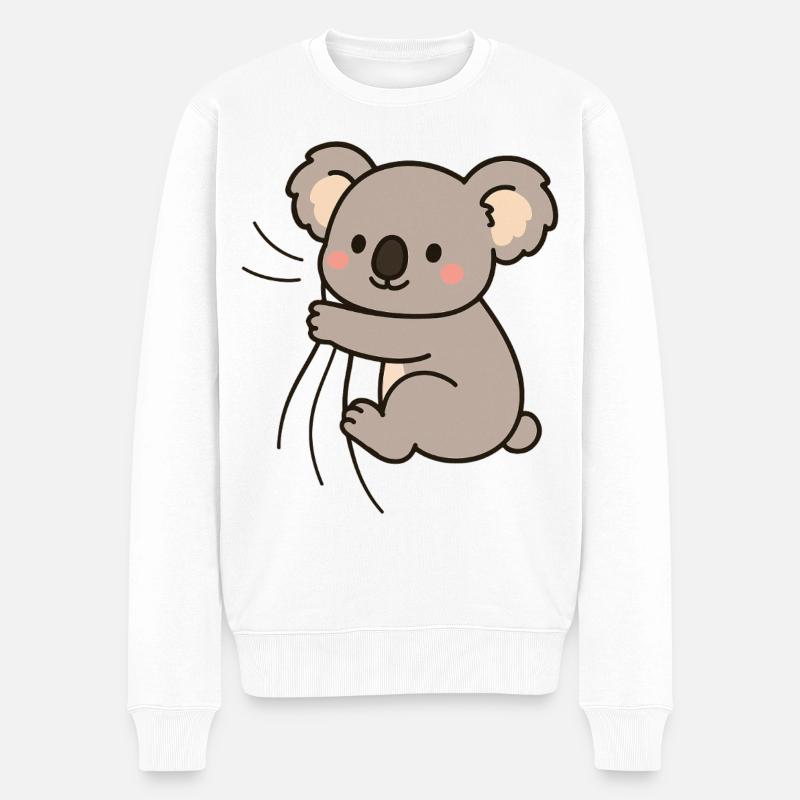 Lieber kleiner Koala - Männer Premium Bio Pullover - Weiß