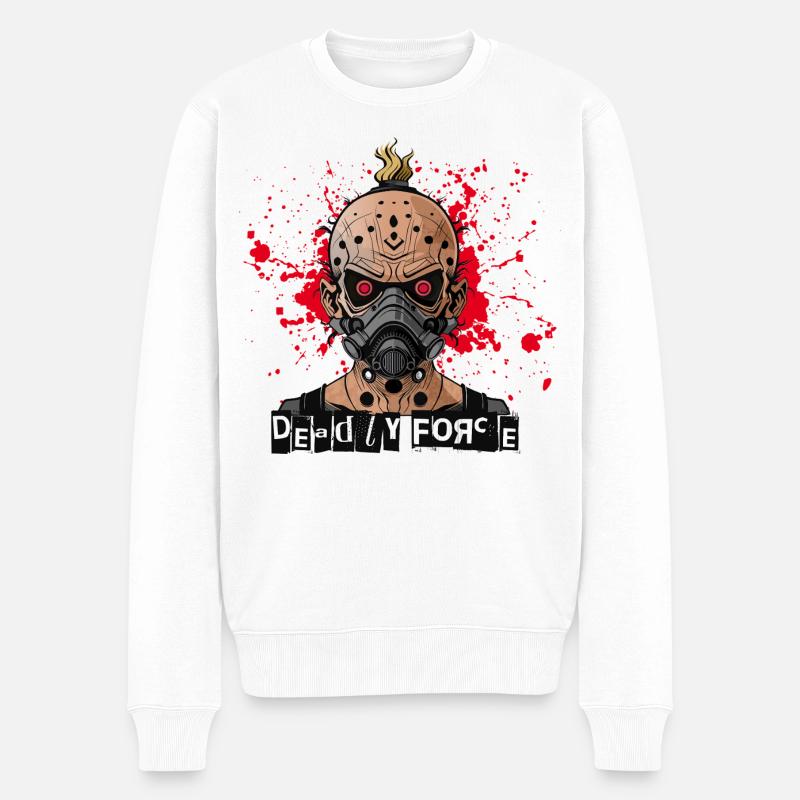 cyberpunk - Force mortelle - Pull Premium bio Homme - blanc
