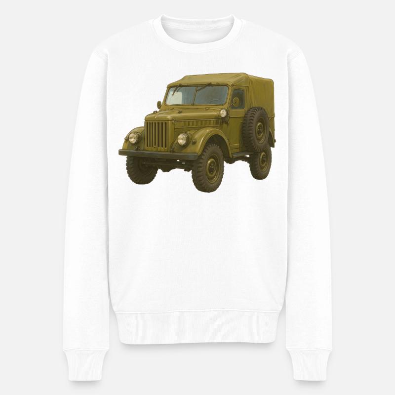 GAZ 69 - Männer Premium Bio Pullover - Weiß