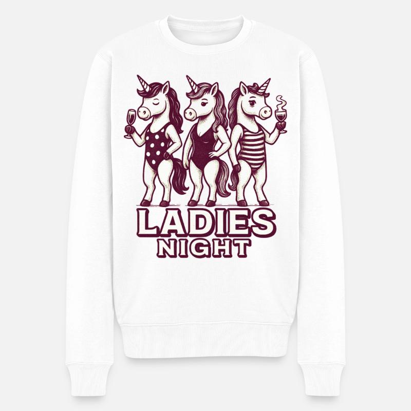 Ladies Night - Party - Männer Premium Bio Pullover - Weiß