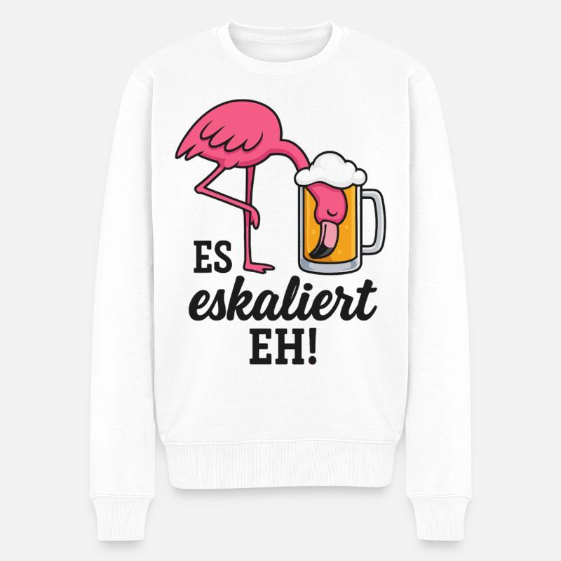 Es eskaliert! EH! - Männer Premium Bio Pullover - Weiß