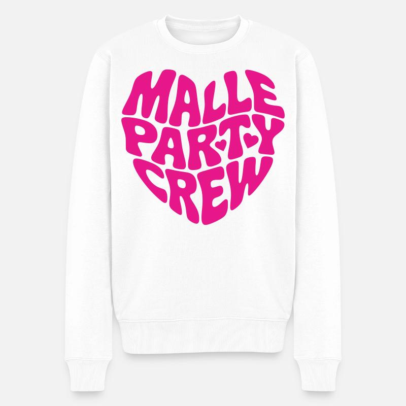 Malle Party Crew - Männer Premium Bio Pullover - Weiß