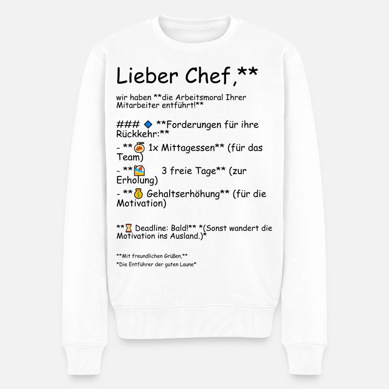 Éthique de travail - Pull Premium bio Homme - blanc