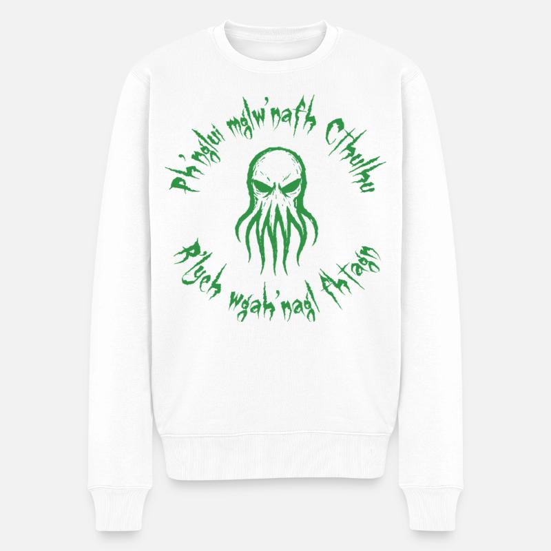 Das Erwachen von Cthulhu 2 - Männer Premium Bio Pullover - Weiß