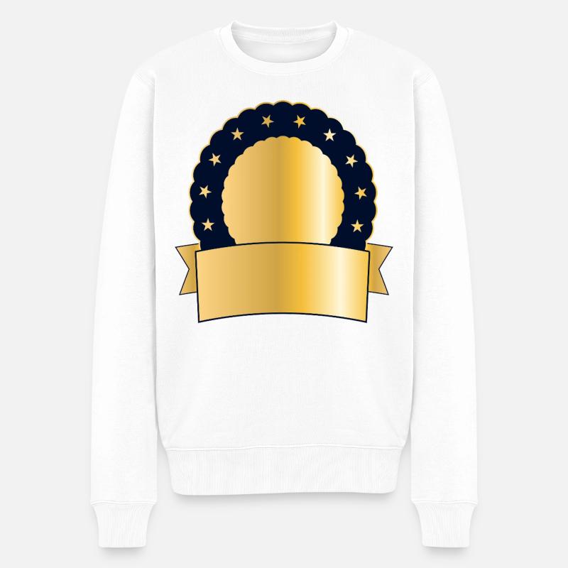 AUSZEICHNUNG SELBST GESTALTEN - Männer Premium Bio Pullover - Weiß