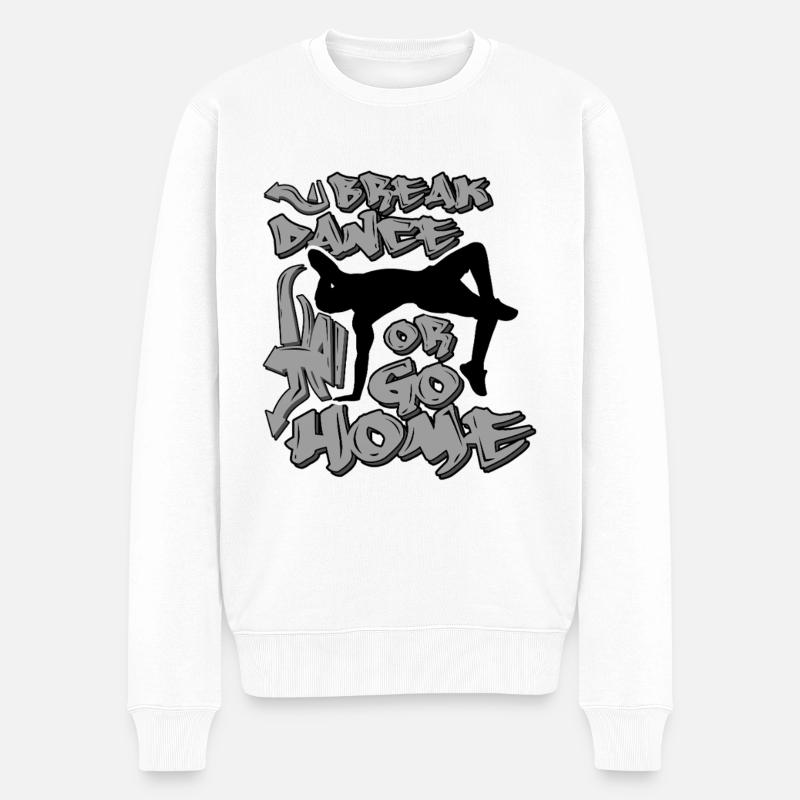 Dicton Breakdance - Pull Premium bio Homme - blanc
