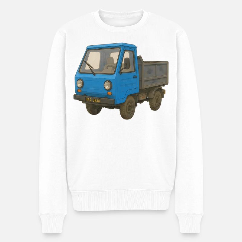 Kleiner Kraftzwerg - Männer Premium Bio Pullover - Weiß