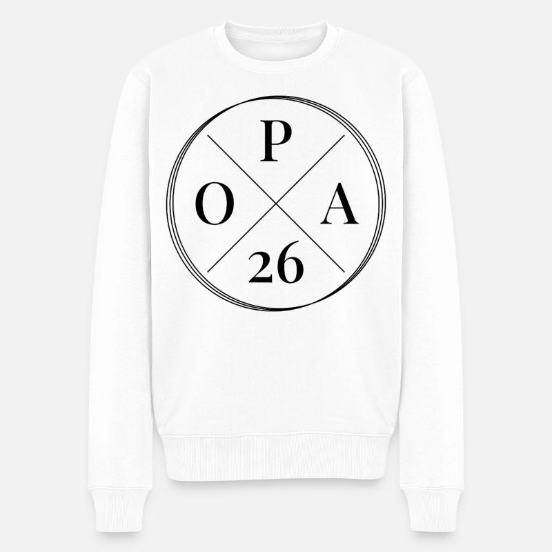 Opa 2026 - Männer Premium Bio Pullover - Weiß