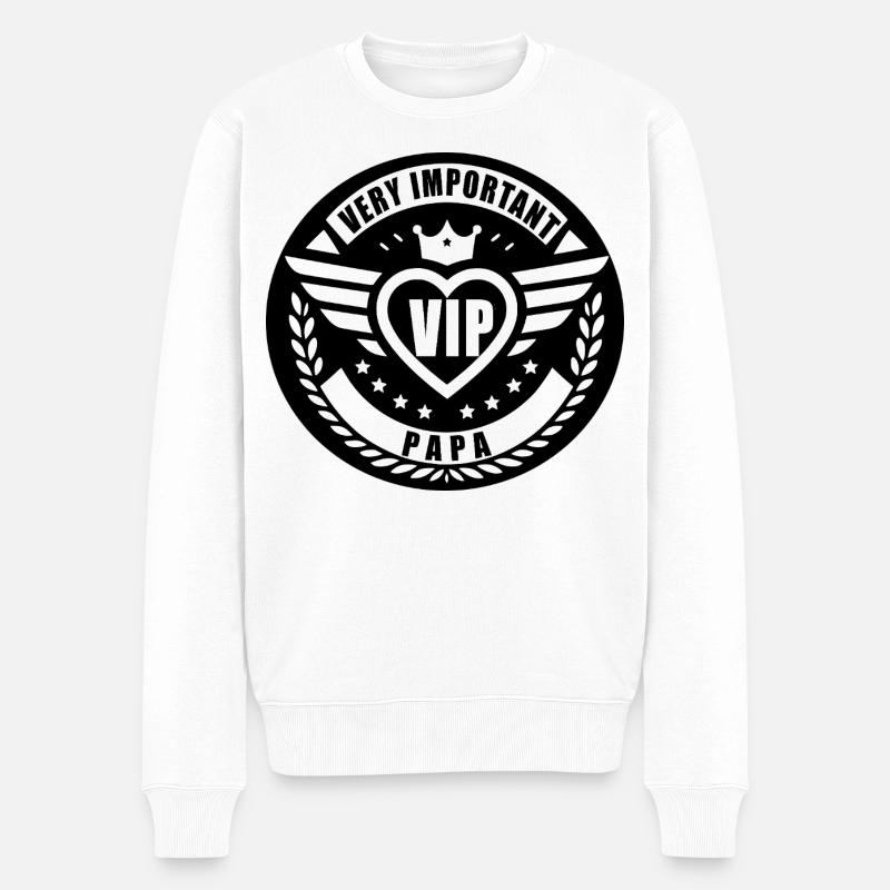 VIP - Männer Premium Bio Pullover - Weiß