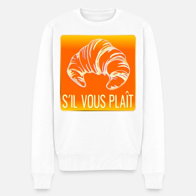 CROISSANT S'IL VOUS PLAIT - Pull Premium bio Homme - blanc