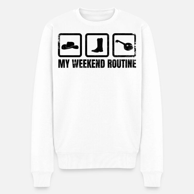 Week-end des joueurs de banjo - Pull Premium bio Homme - blanc