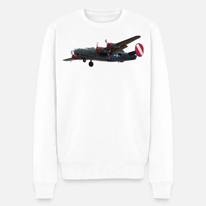 Bomber B-24 Liberator - Männer Premium Bio Pullover - Weiß
