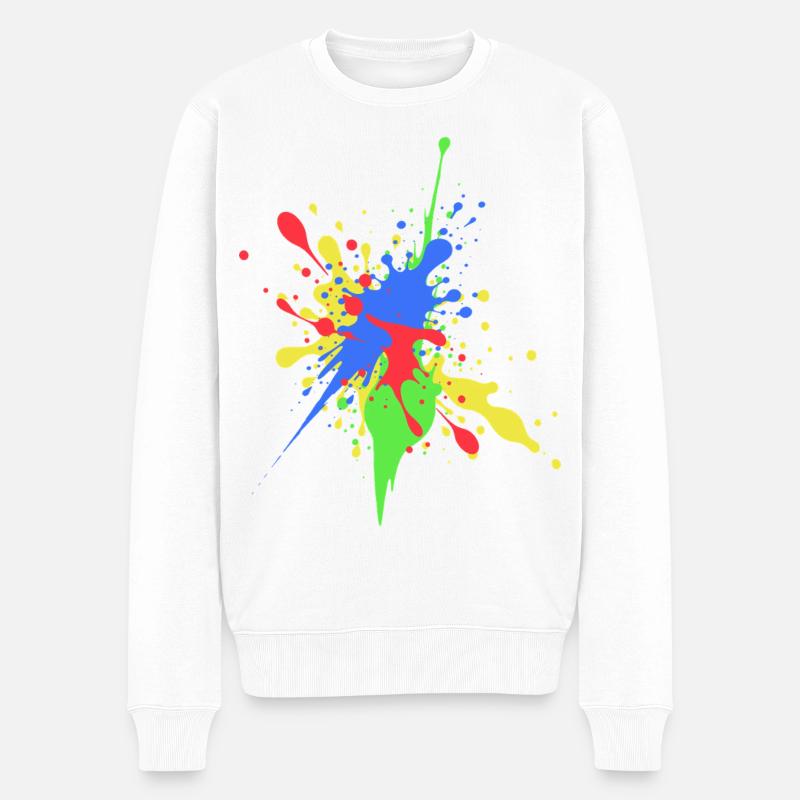 Couleur colorée Design Art abstrait - Pull Premium bio Homme - blanc