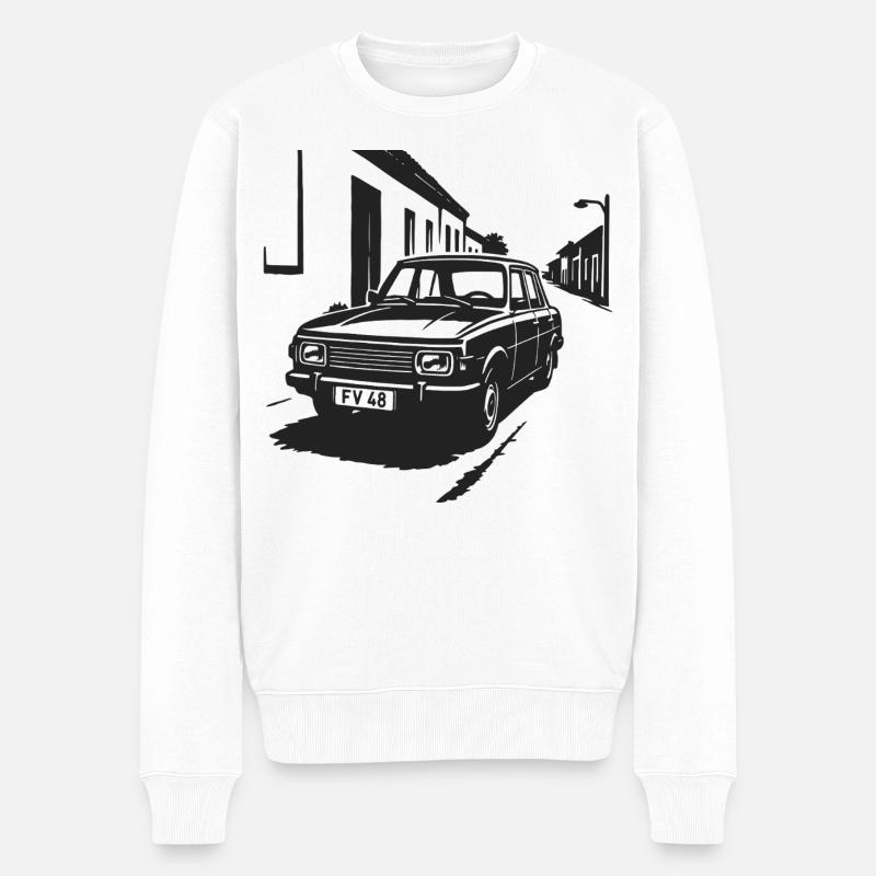 Wartburg-Feeling – Straßenlegende der DDR - Männer Premium Bio Pullover - Weiß