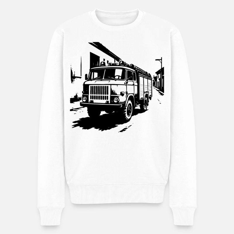 Feuerwehrkraft Ostlegende - Männer Premium Bio Pullover - Weiß