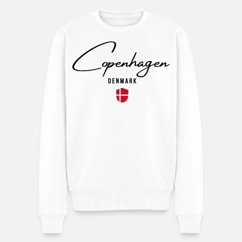 J’adore Copenhague, souvenir de Copenhague - Pull Premium bio Homme - blanc