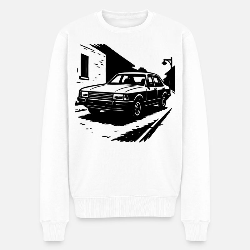 Straßenkreuzer Deluxe - Männer Premium Bio Pullover - Weiß