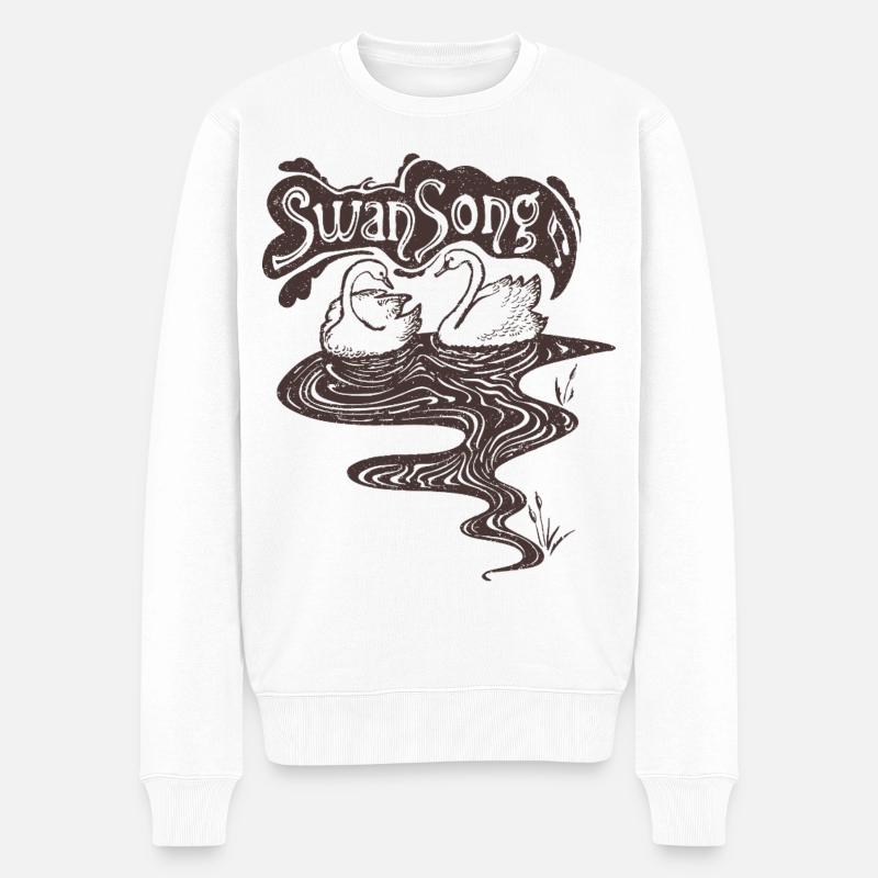Chant du cygne Vintage - Pull Premium bio Homme - blanc