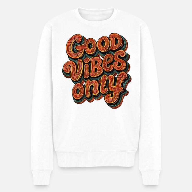 good - Männer Premium Bio Pullover - Weiß
