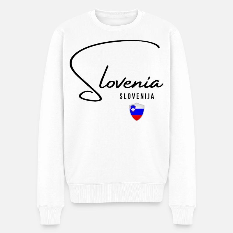 Slovenian Pride, drapeau de la Slovénie - Pull Premium bio Homme - blanc