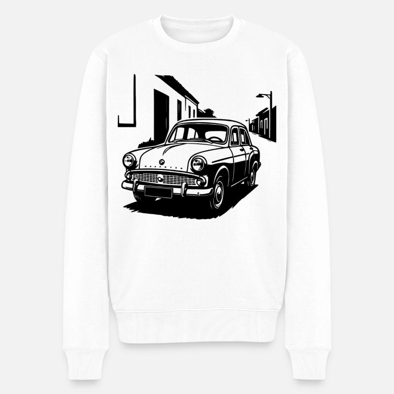 Retro-Klassiker 403 - Männer Premium Bio Pullover - Weiß