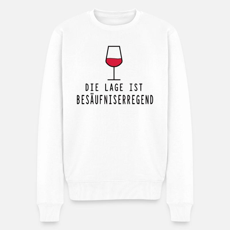 Lage besäufniserregend - Männer Premium Bio Pullover - Weiß