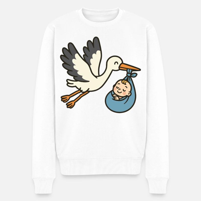 Livraison classique de Stork - Pull Premium bio Homme - blanc