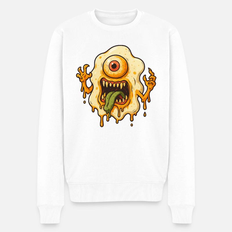 Monstre gluant borgne - Pull Premium bio Homme - blanc